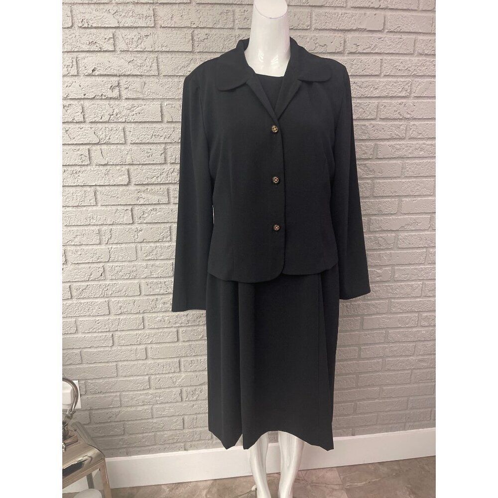 Mark, Fore & Strike Women Black Shift Dress & Jacket 2 Pcs Set Size 12
